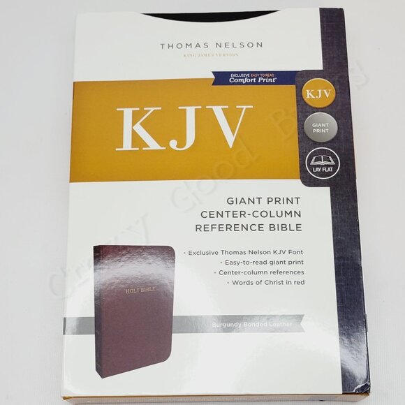 Thomas Nelson King James Version Giant 12.2 Point Print Lay Flat 2017 Holy Bible - Picture 2 of 4